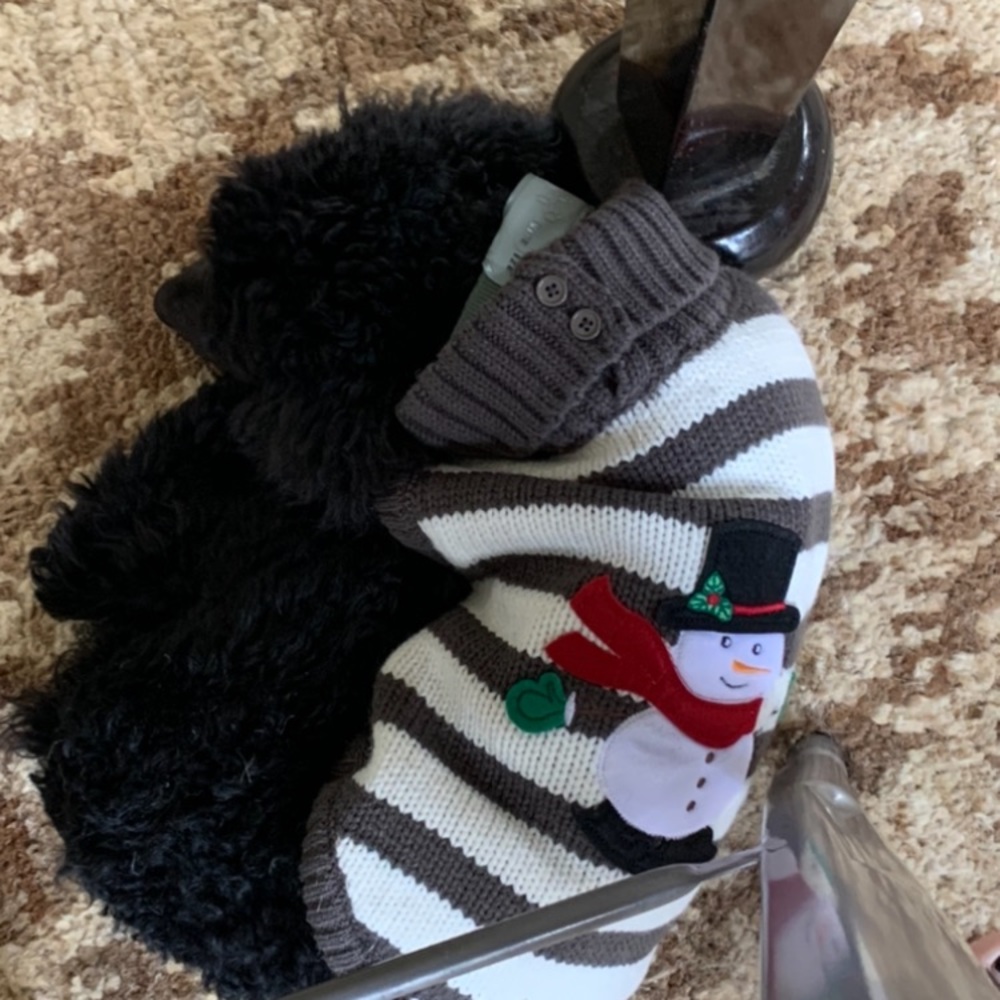 Snowman dog sweater